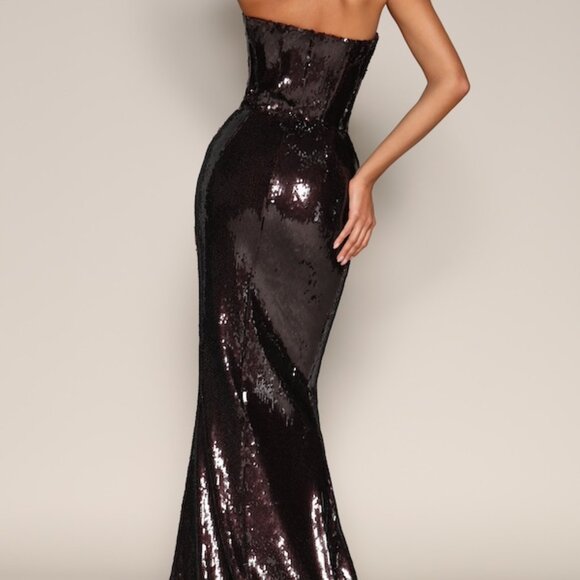 Sequin Strapless Gown - Picture 3 of 6